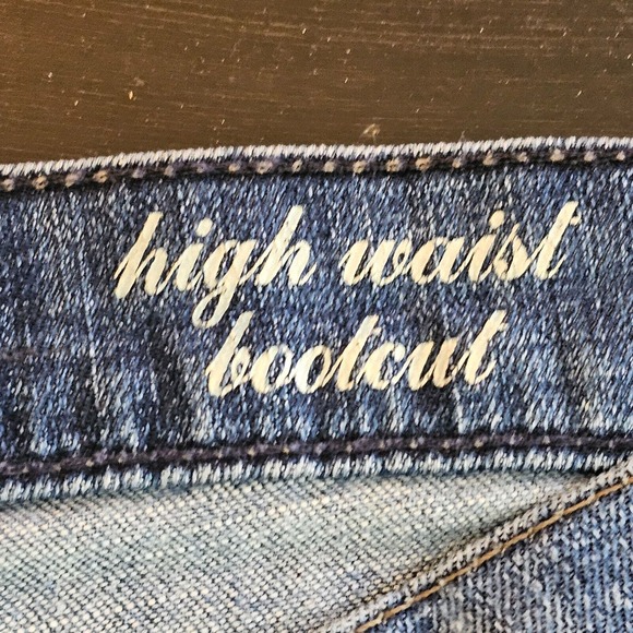 7 For All Mankind Womens Size 30 32x33 High Waist Bootcut Jeans Dark Blue Denim - Picture 8 of 13